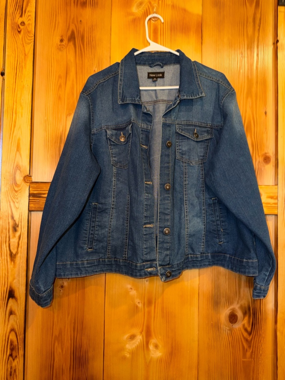 New Look Dark Blue Denim Button-Up Jacket